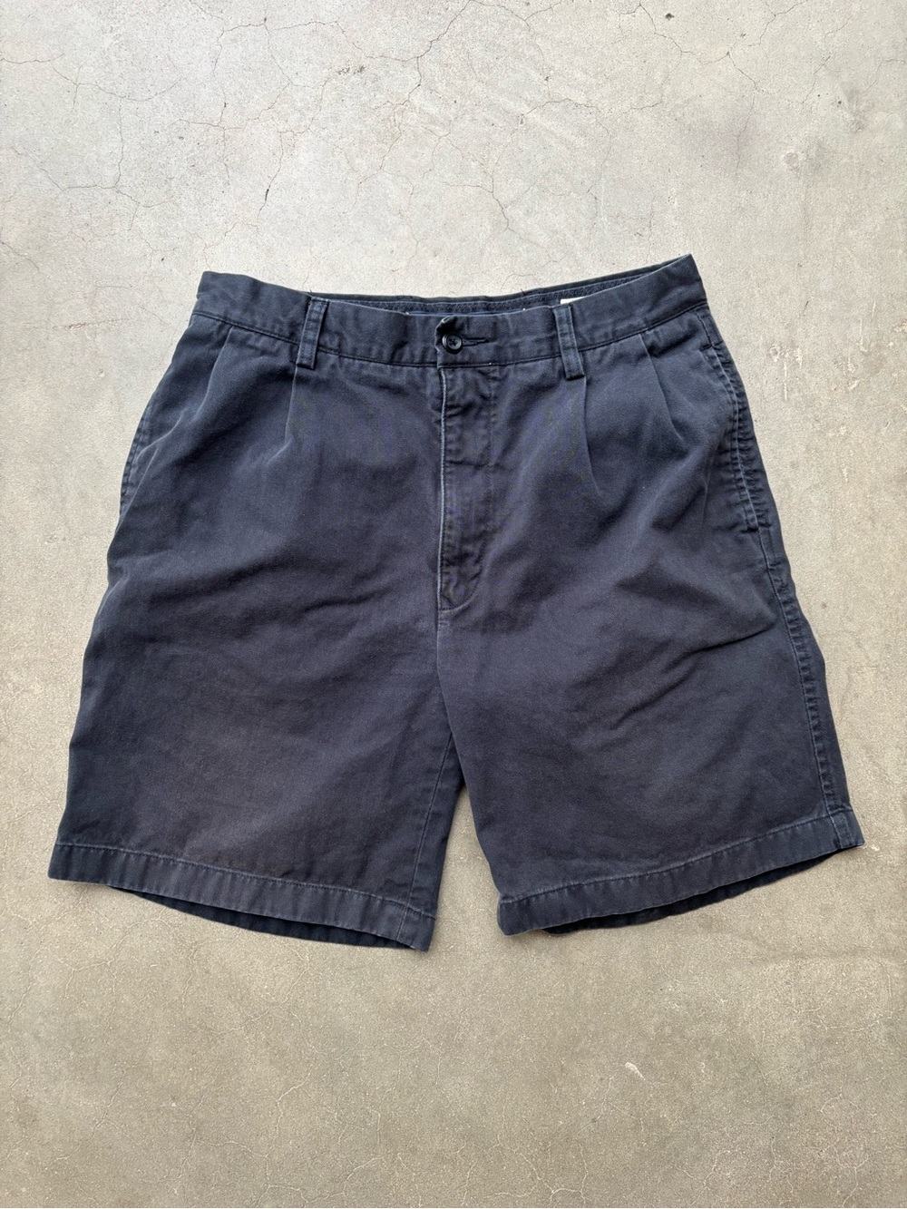 Vintage Nautica Rigger Shorts Men's 32W Charcoal Black Pleated Y2K 100% Cotton